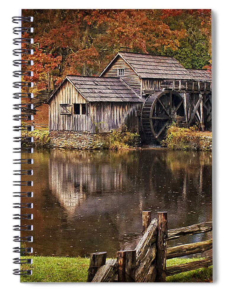Mill Spiral Notebook featuring the photograph Mabry Mill by Priscilla Burgers