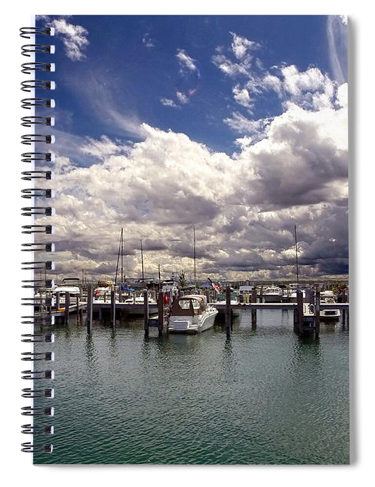 Mackinac Island Spiral Notebook featuring the photograph Mackinaw City Marina by Jackson Pearson
