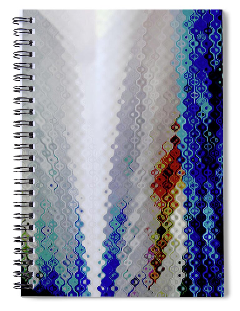Abstract Spiral Notebook featuring the digital art Maddies Warehouse by Amanda Barcon