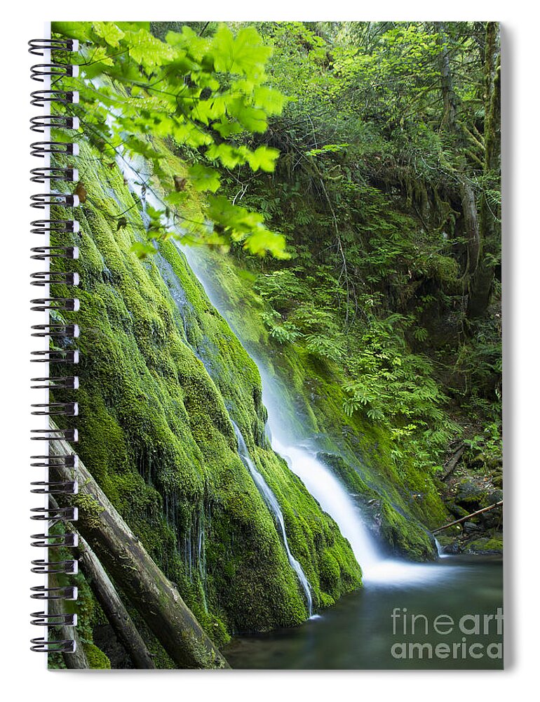 Madison Creek Falls. Spiral Notebook featuring the photograph Madison Creek by Idaho Scenic Images Linda Lantzy
