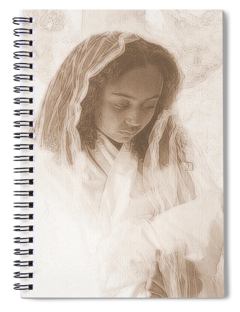 Madonna And Child Spiral Notebook featuring the photograph Madonna and Child by Jodie Marie Anne Richardson Traugott     aka jm-ART