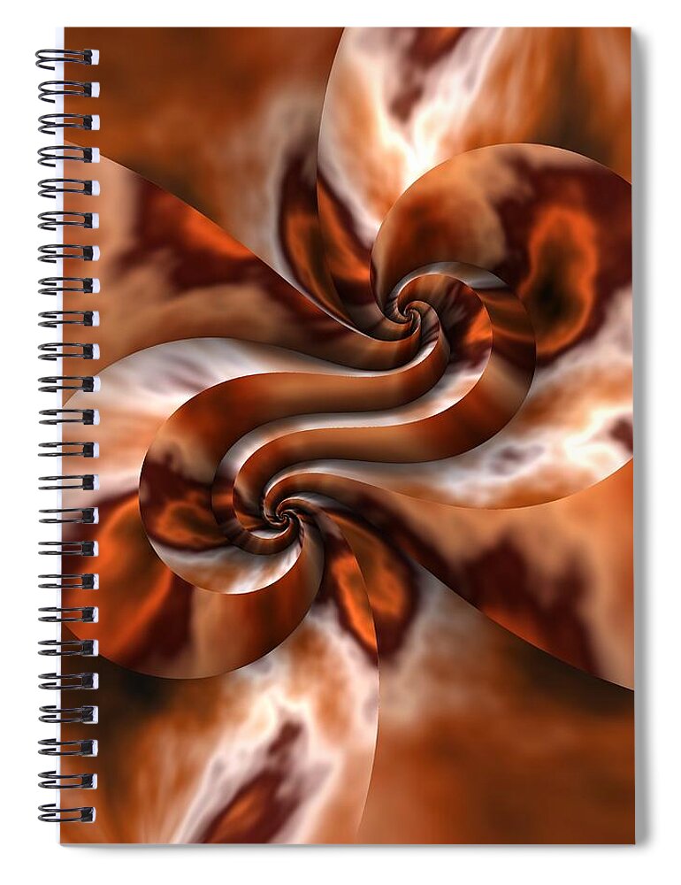 Fractal Spiral Notebook featuring the digital art Maelstrom by Lyle Hatch