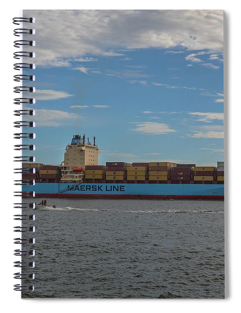 Ship Spiral Notebook featuring the photograph Ocean Going Freighter by Dale Powell