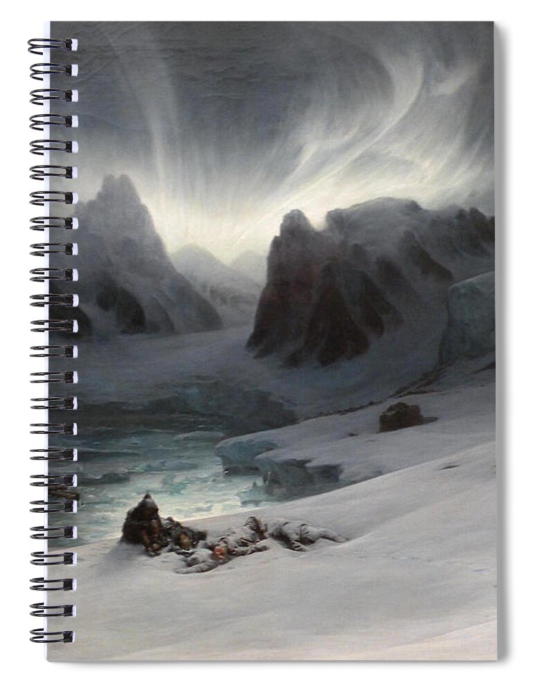 Magdalena Bay Spiral Notebook featuring the painting Magdalena Bay by Auguste Francois Biard