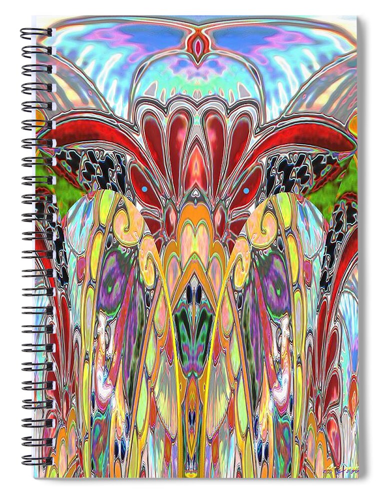 Elephant Spiral Notebook featuring the digital art Magic Elephant by Alec Drake