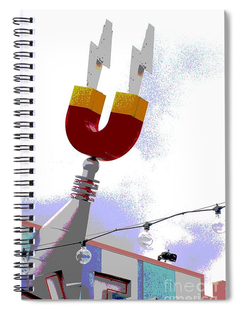 Magnet Spiral Notebook featuring the digital art Magnetic by Valerie Reeves
