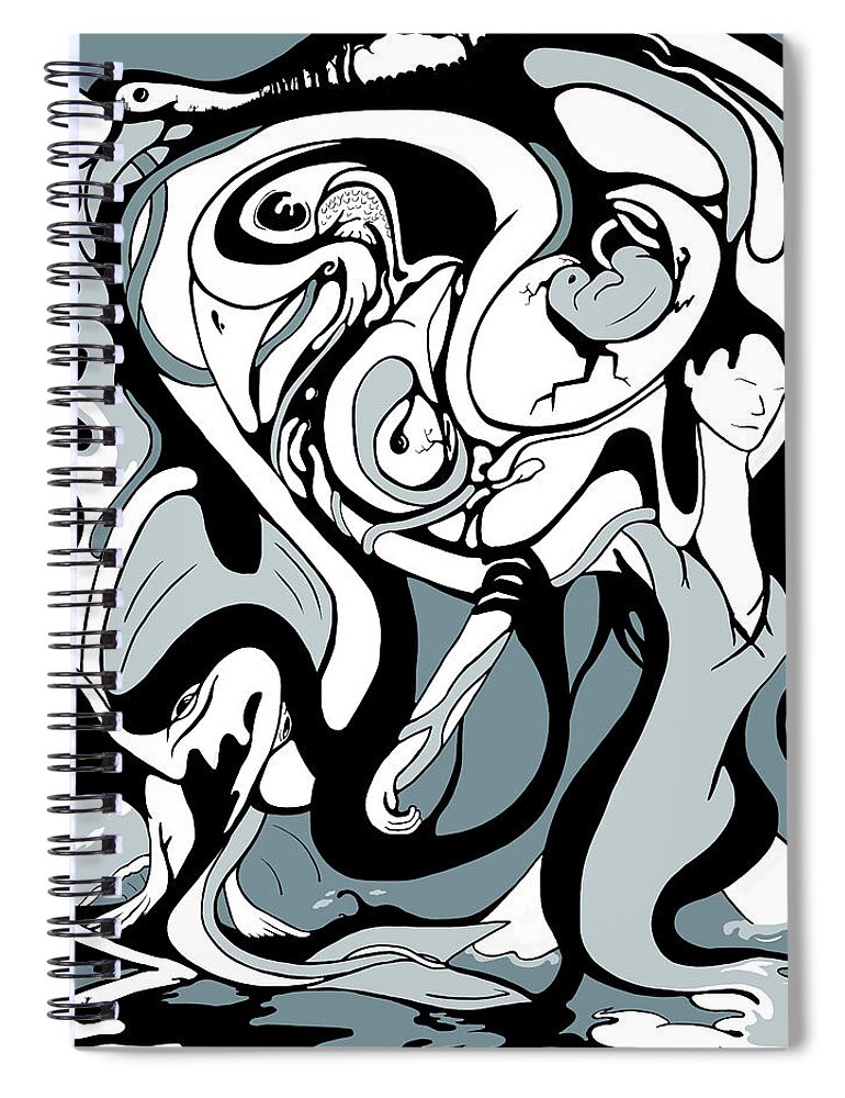 Baby Spiral Notebook featuring the digital art Maiden Voyage by Craig Tilley