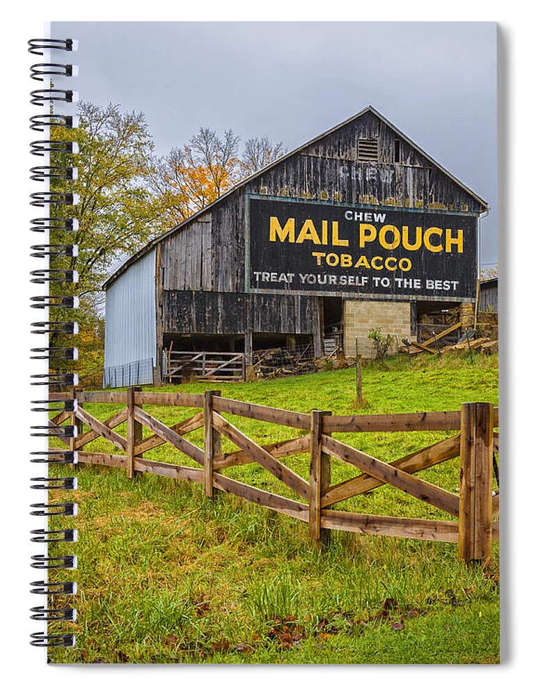 Aged Spiral Notebook featuring the photograph Mail Pouch by Jack R Perry