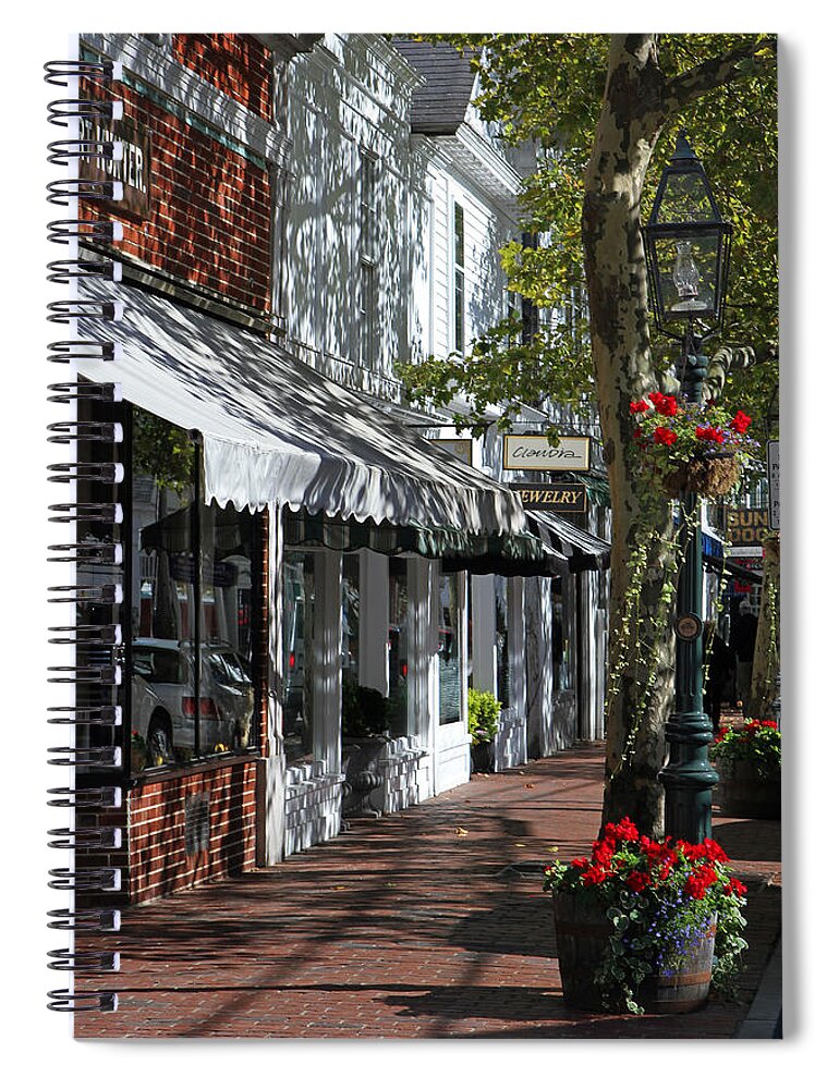 Edgartown Spiral Notebook featuring the photograph Main Street in Edgartown by Juergen Roth