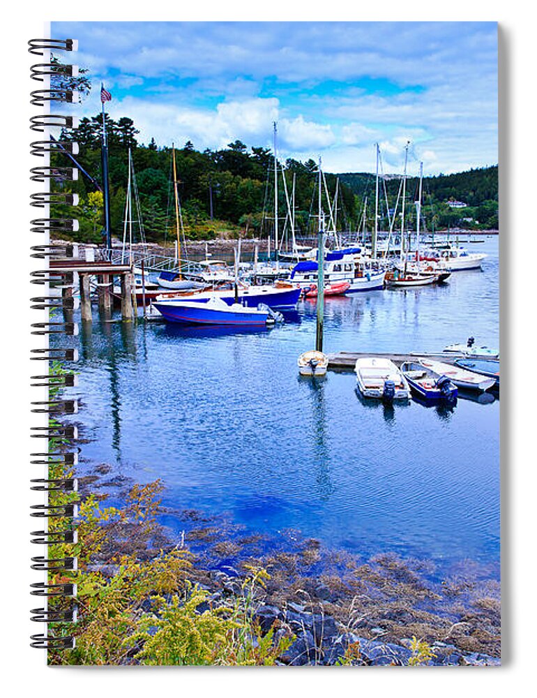 Harbor Spiral Notebook featuring the photograph Maine Harbor 2 by Ben Graham