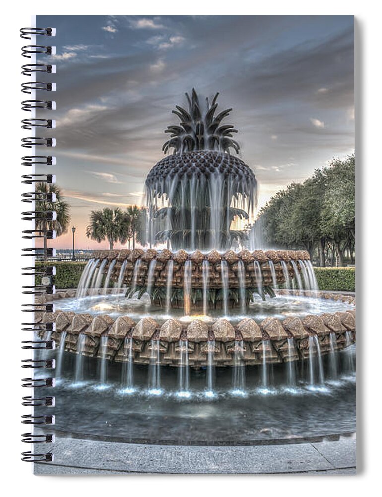 Pineapple Fountain Spiral Notebook featuring the photograph Make A Wish by Dale Powell