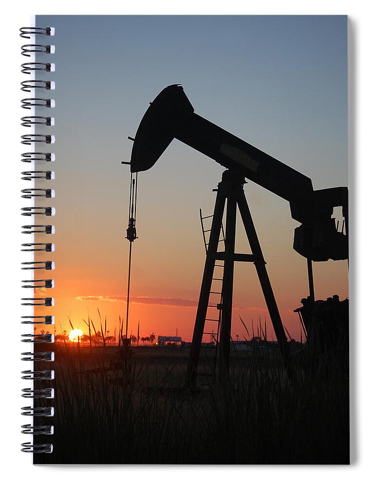 Oil Spiral Notebook featuring the photograph Making Tea at Sunset by Leticia Latocki