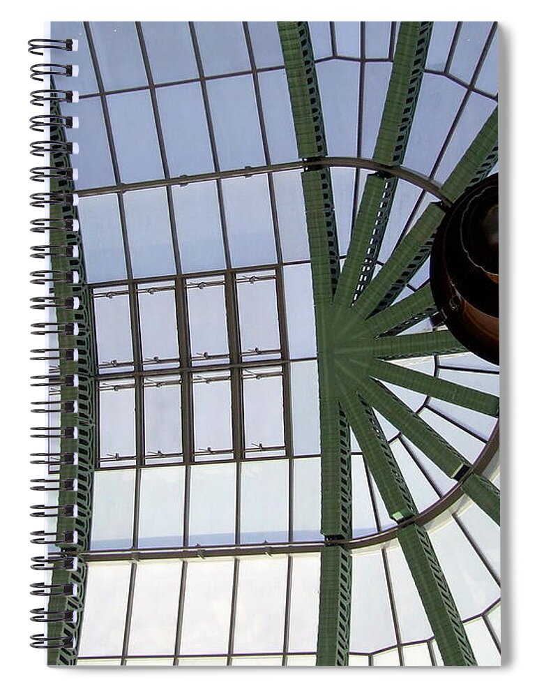 Skylight Spiral Notebook featuring the photograph Mall of Emirates Skylight by Andrea Anderegg
