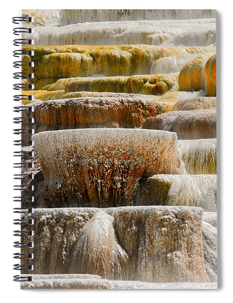 Yellowstone Spiral Notebook featuring the photograph Mammoth Springs by Spencer Hughes
