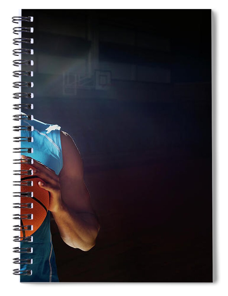 People Spiral Notebook featuring the photograph Man Holding Basketball by Compassionate Eye Foundation/chris Newton