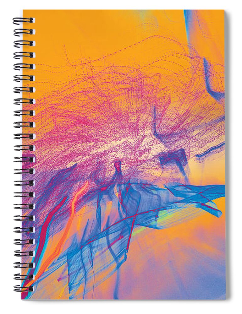 Abstract Spiral Notebook featuring the photograph Man Move 0102 by David Davies