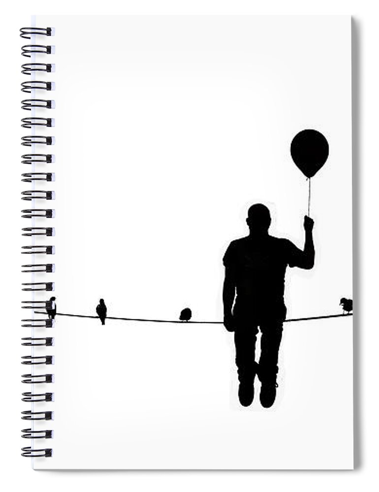 People Spiral Notebook featuring the photograph Man On Wire by Scott Macbride