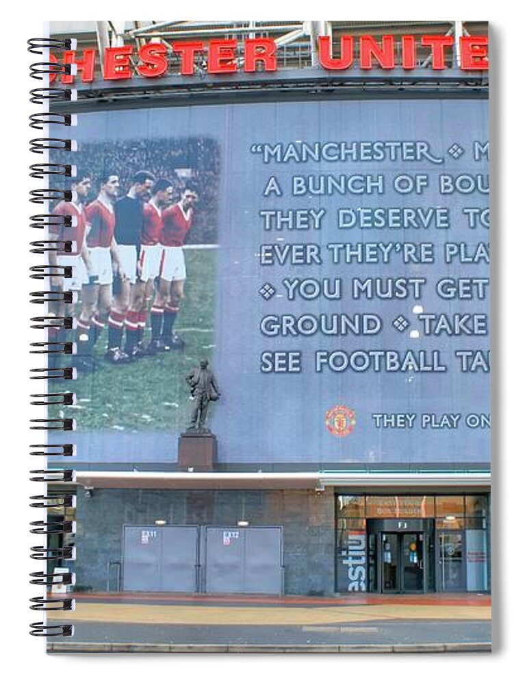 Manchester United Spiral Notebook featuring the photograph Manchester United Busby Babes by David Birchall