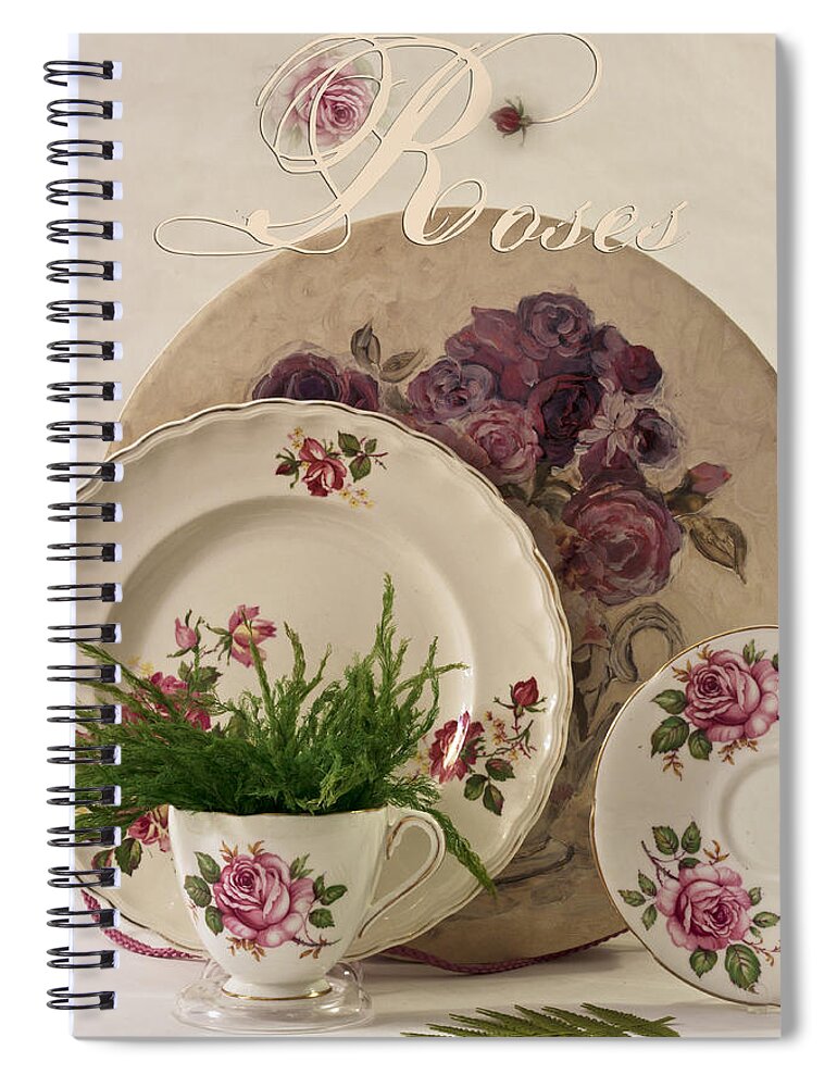 Roses Spiral Notebook featuring the photograph Many Rose Designs Still Life by Sandra Foster