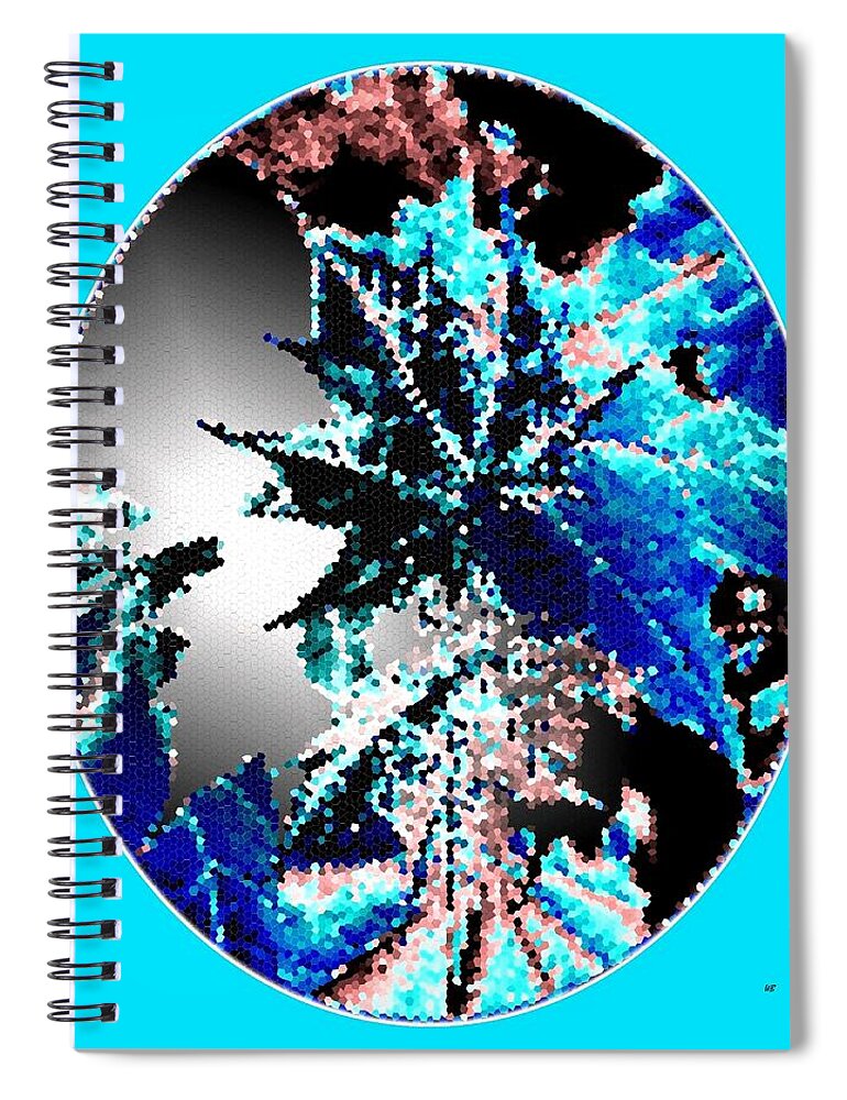 Maple Leaves Motif Oval Spiral Notebook featuring the digital art Maple Leaves Motif Oval by Will Borden