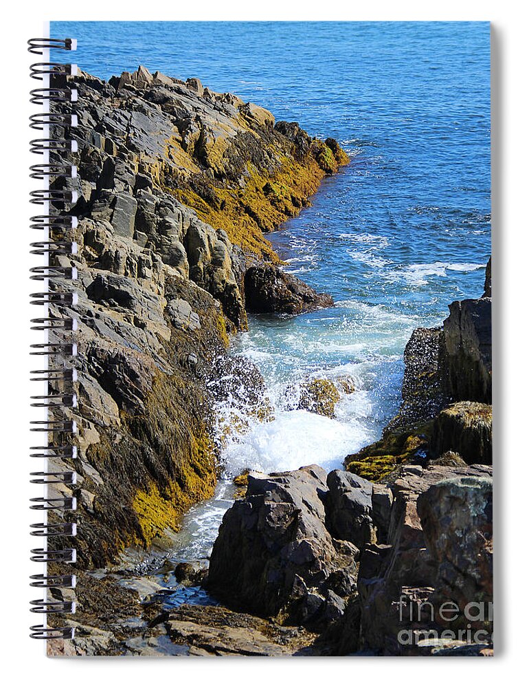 Landscape Spiral Notebook featuring the photograph Marginal Way Crevice by Jemmy Archer