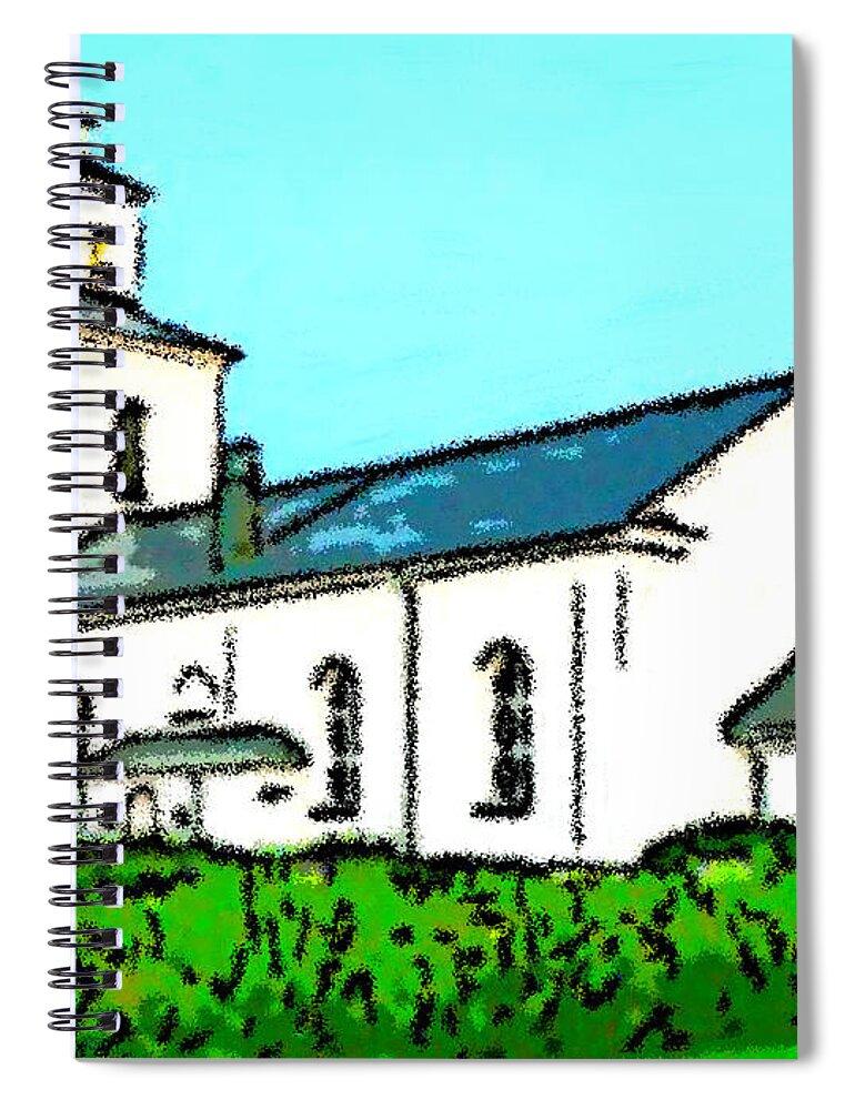 Church Spiral Notebook featuring the painting Marias Church by Bruce Nutting