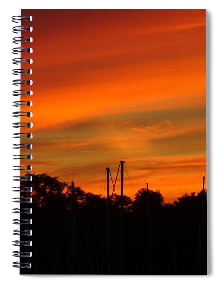 Marina Spiral Notebook featuring the photograph Marina Sunset by Deena Stoddard