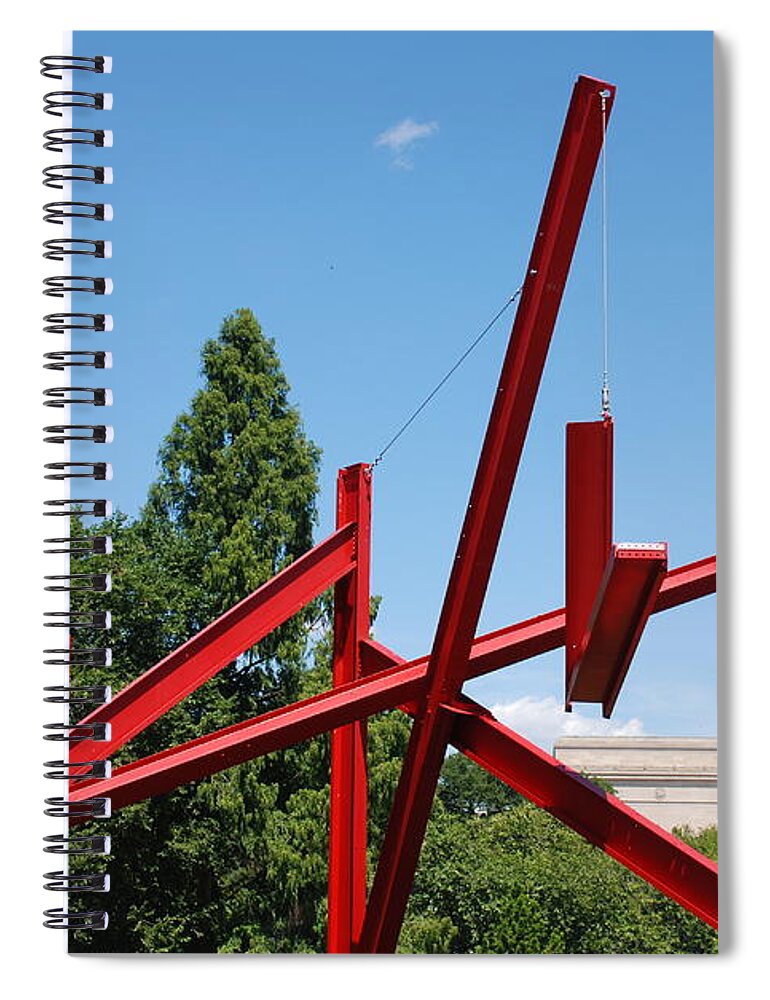 Mark Di Suvero Steel Beam Sculpture Spiral Notebook featuring the photograph Mark di Suvero Steel Beam Sculpture by Kenny Glover