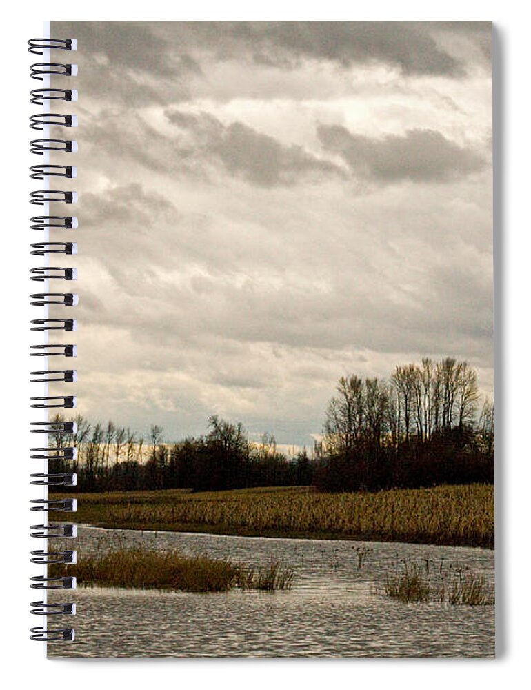 Water Spiral Notebook featuring the photograph Marsh Landscape, Oregon by Tim Holt