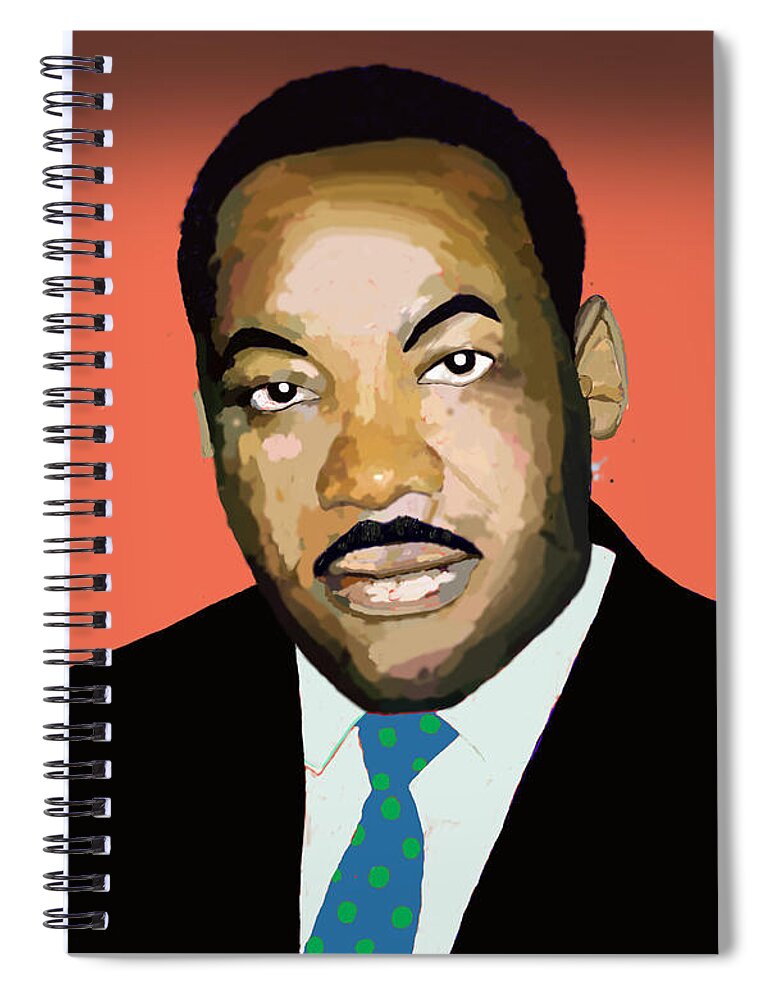 Martin Luther King Jr. Spiral Notebook featuring the digital art Martin Luther King Jr. by David Jackson