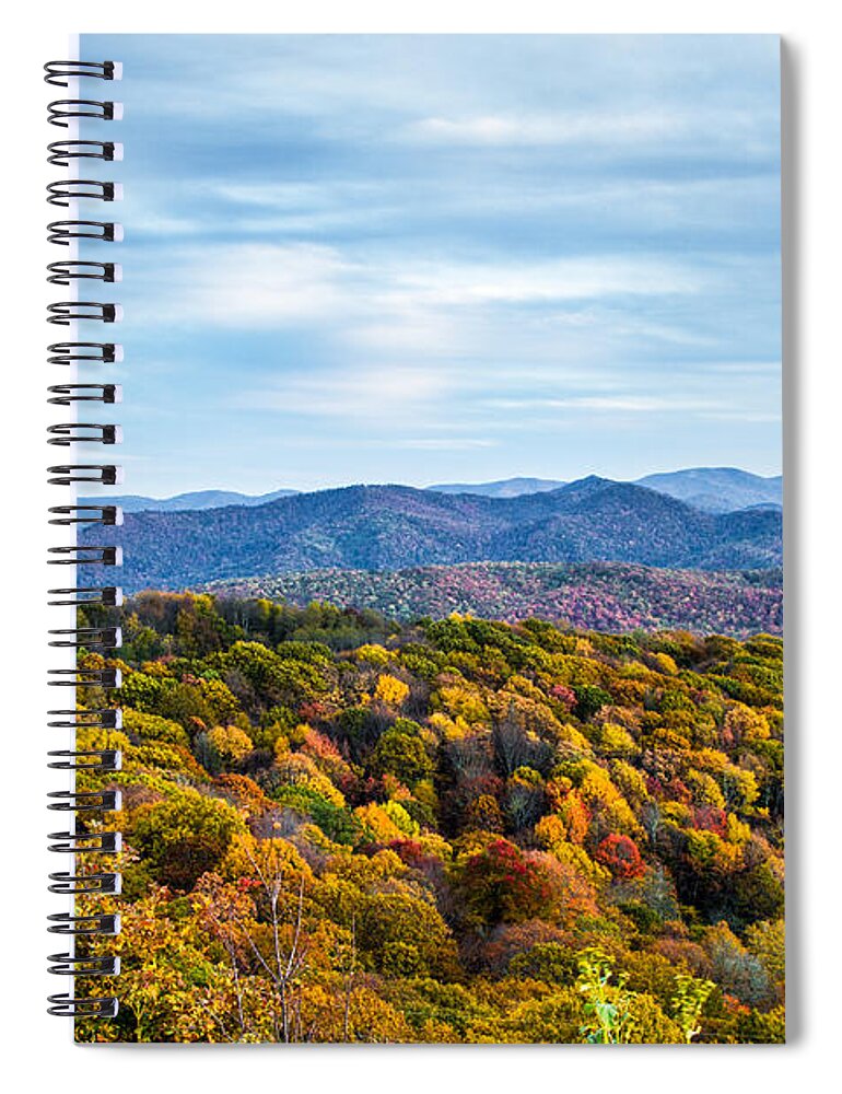 Nc Spiral Notebook featuring the photograph Max Patch Bald by John Haldane