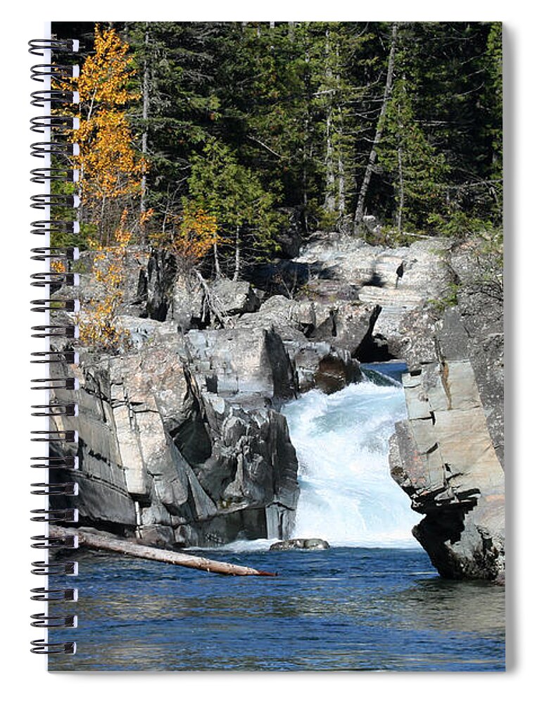 Montana Spiral Notebook featuring the photograph McDonald Creek by Bob Hislop