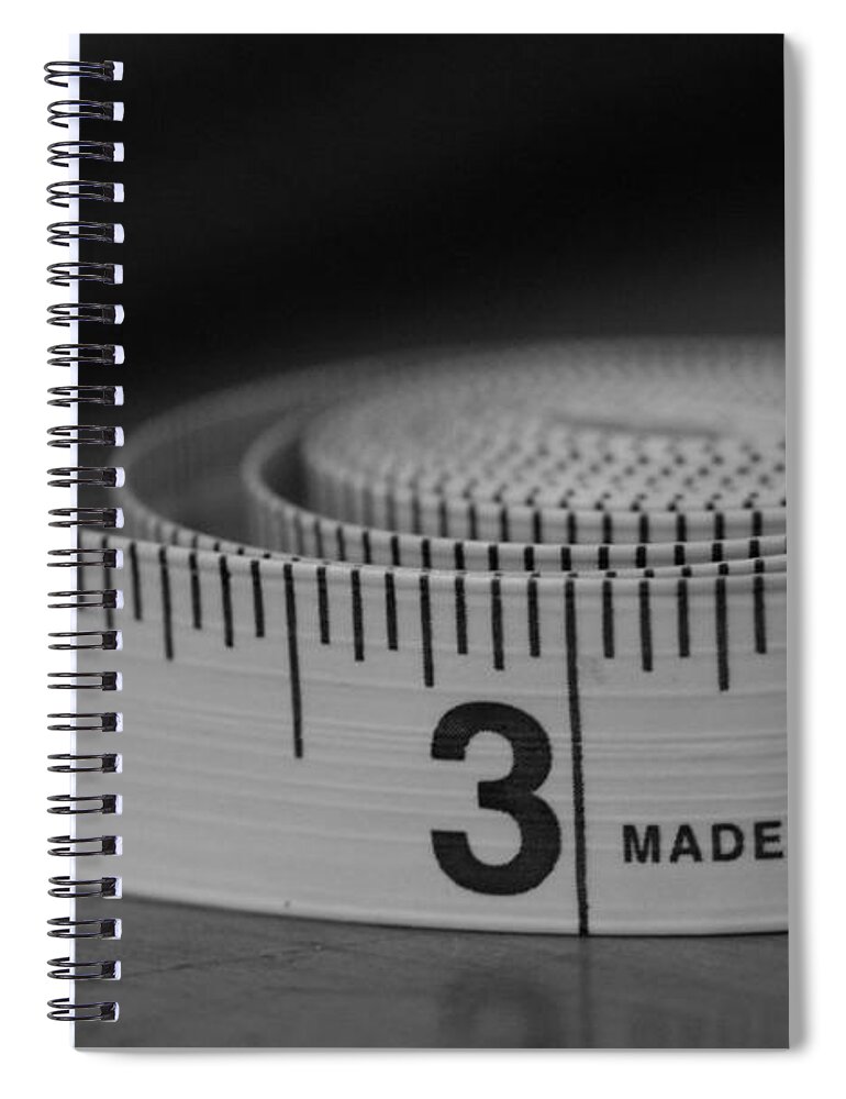 Tape Measure Spiral Notebook featuring the photograph Measuring Up by Holden The Moment