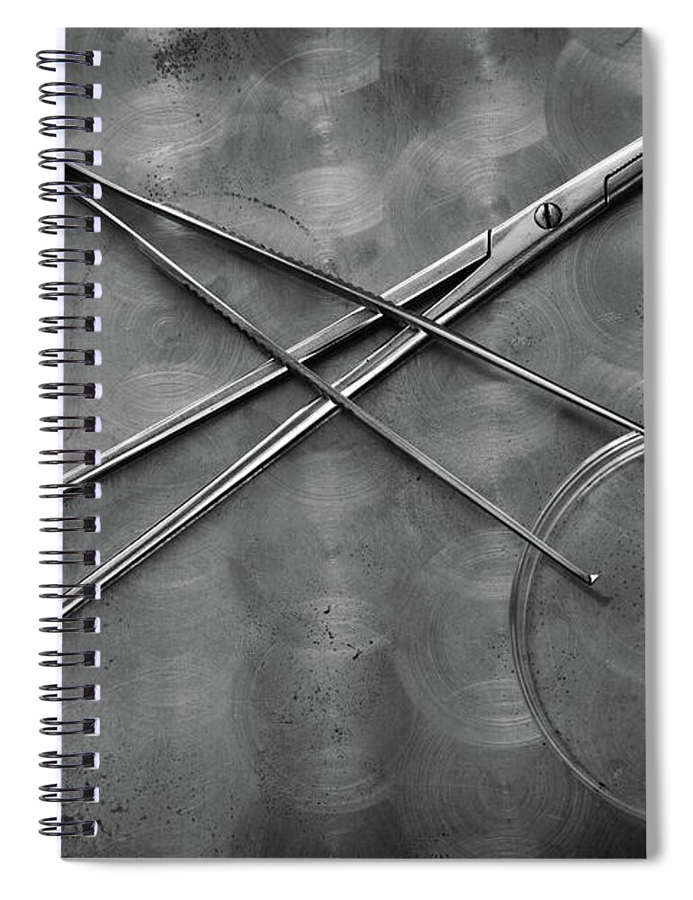 Petri Dish Spiral Notebook featuring the photograph Medical Instruments by Rudolf Vlcek