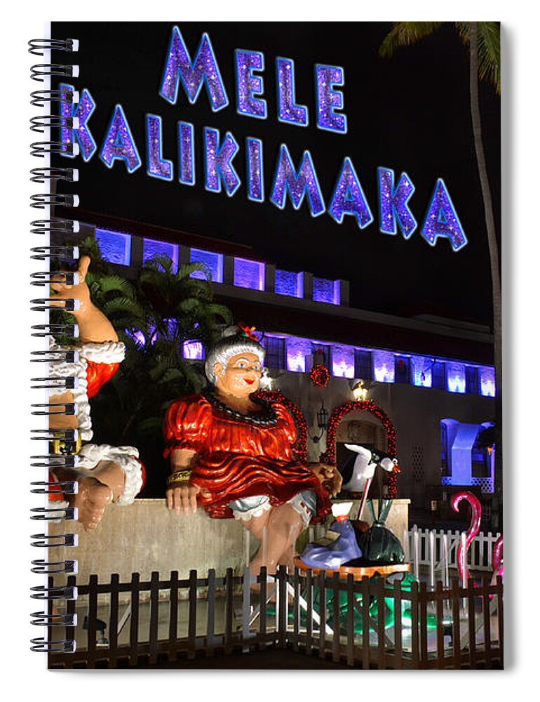 Mele Kalikimaka Merry Christmas Spiral Notebook featuring the photograph Mele Kalikimaka by Aloha Art