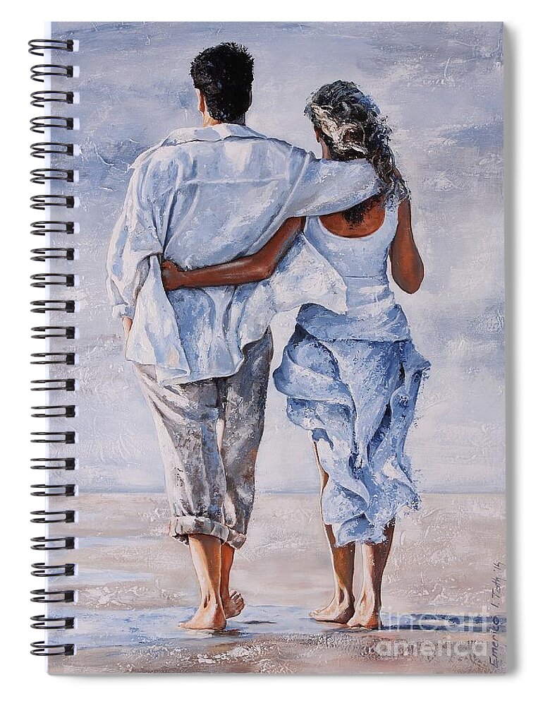 Art Spiral Notebook featuring the painting Memories of love by Emerico Imre Toth