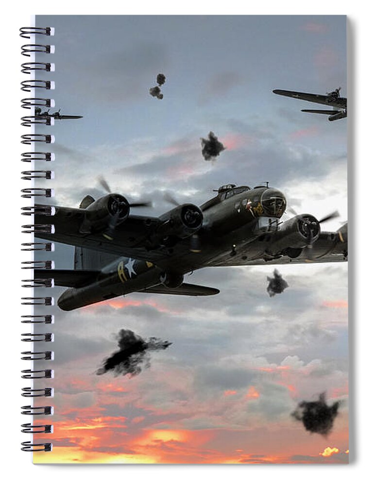Memphis Belle Spiral Notebook featuring the digital art Memphis Belle by Airpower Art