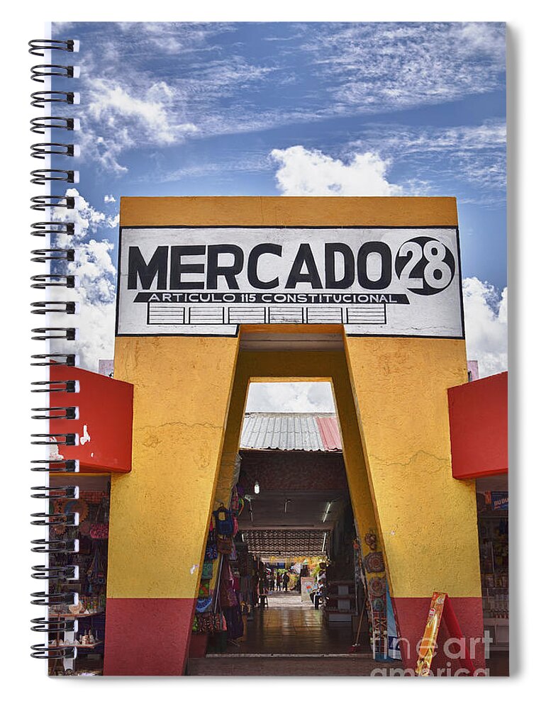Cancun Spiral Notebook featuring the photograph Mercado 28 in Cancun by Bryan Mullennix