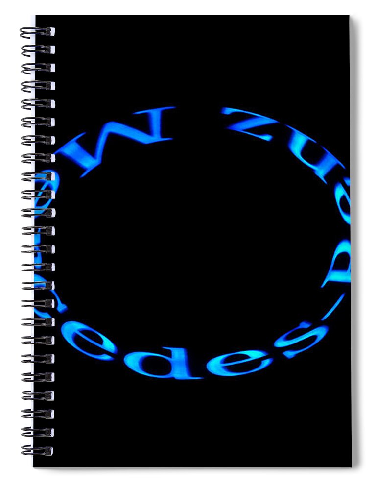  Spiral Notebook featuring the photograph Mercedes-Benz in Polar Transformation by Kelly Awad