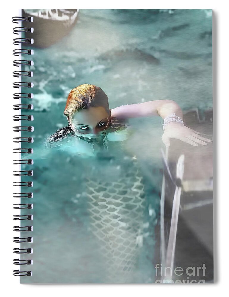 Hell Spiral Notebook featuring the digital art Alluring Gaze by Recreating Creation