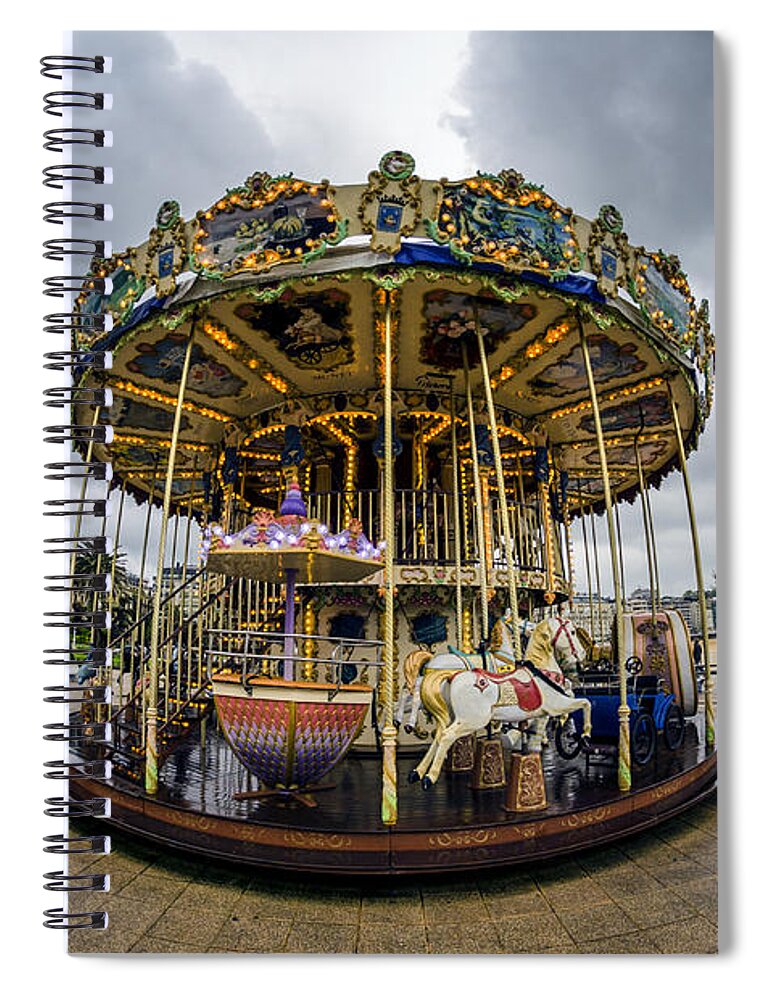 Merry Spiral Notebook featuring the photograph Merry-go-Round by Pablo Lopez