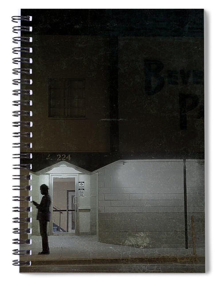 Downtown Spiral Notebook featuring the photograph Message Check At 224 by Mark Ross