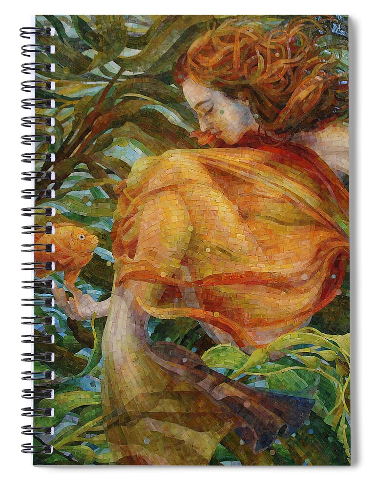 Landscape Spiral Notebook featuring the painting Metamorphosis by Mia Tavonatti