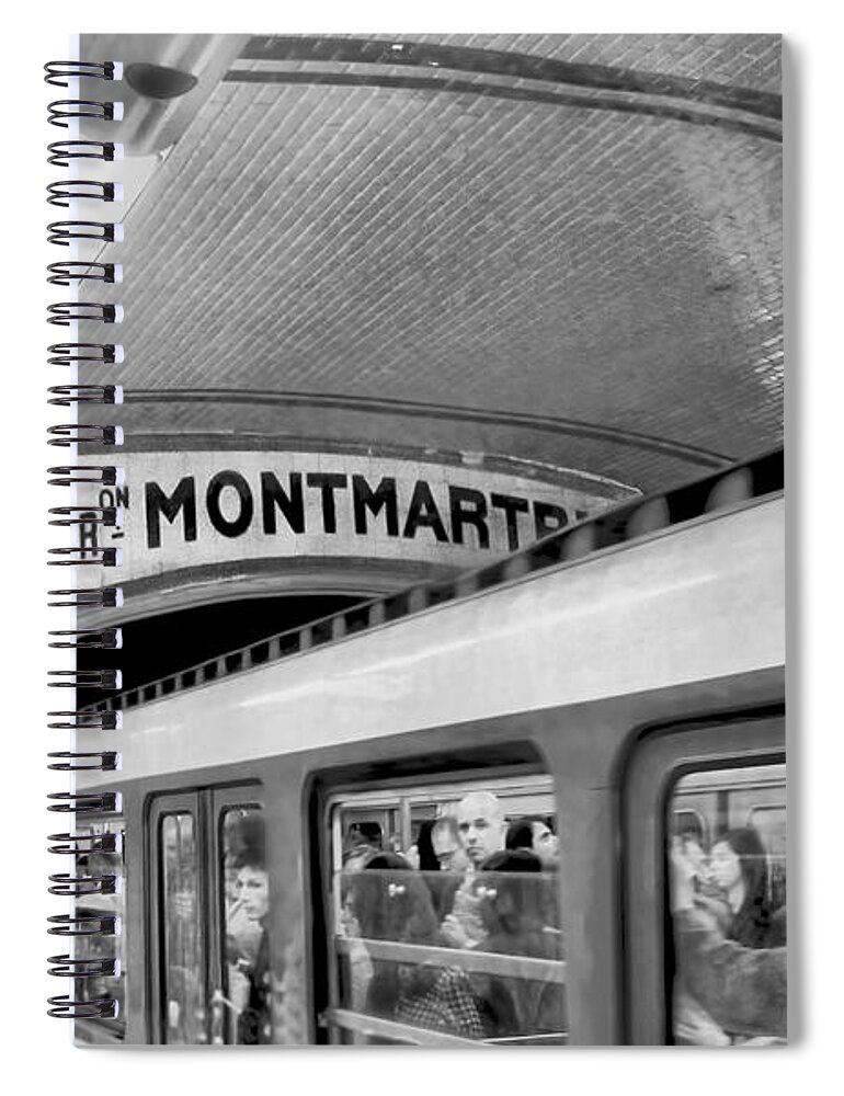 Metro Spiral Notebook featuring the photograph Metro at Montmartre. Paris by Jennie Breeze