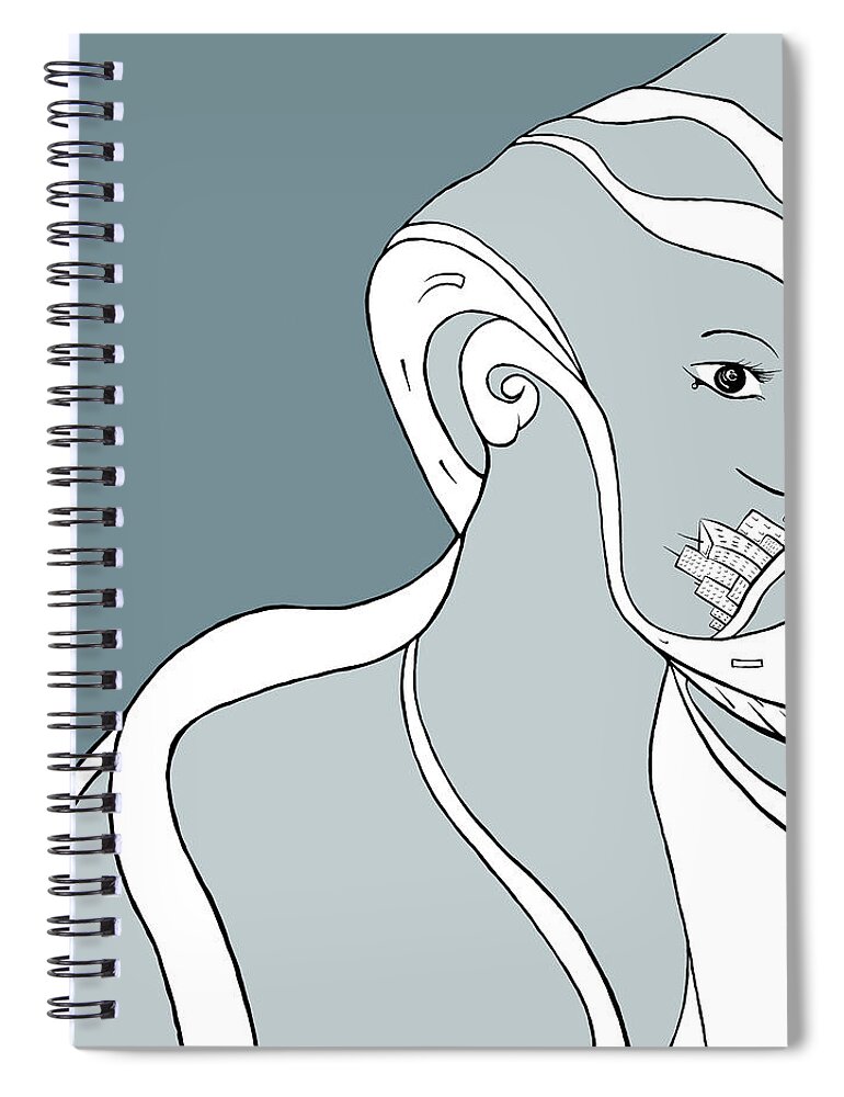 Woman Spiral Notebook featuring the digital art Metro Polly by Craig Tilley