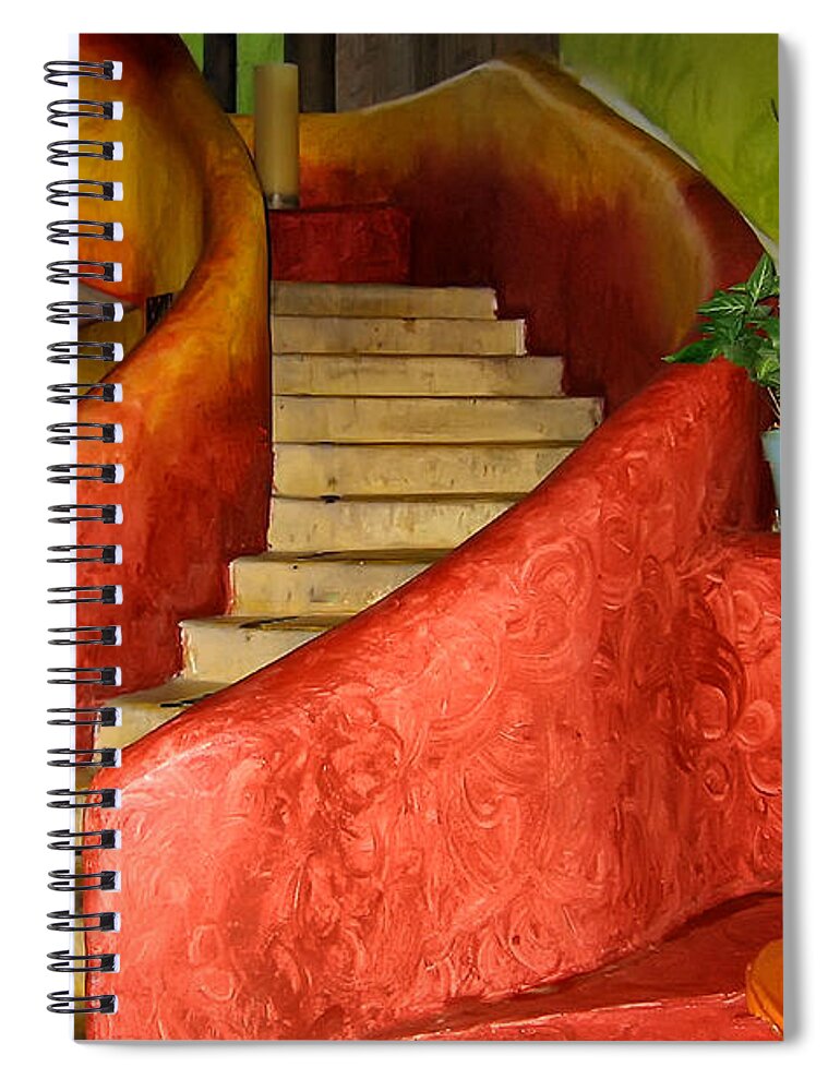 Steps Spiral Notebook featuring the photograph Mexican Colors by Teresa Zieba
