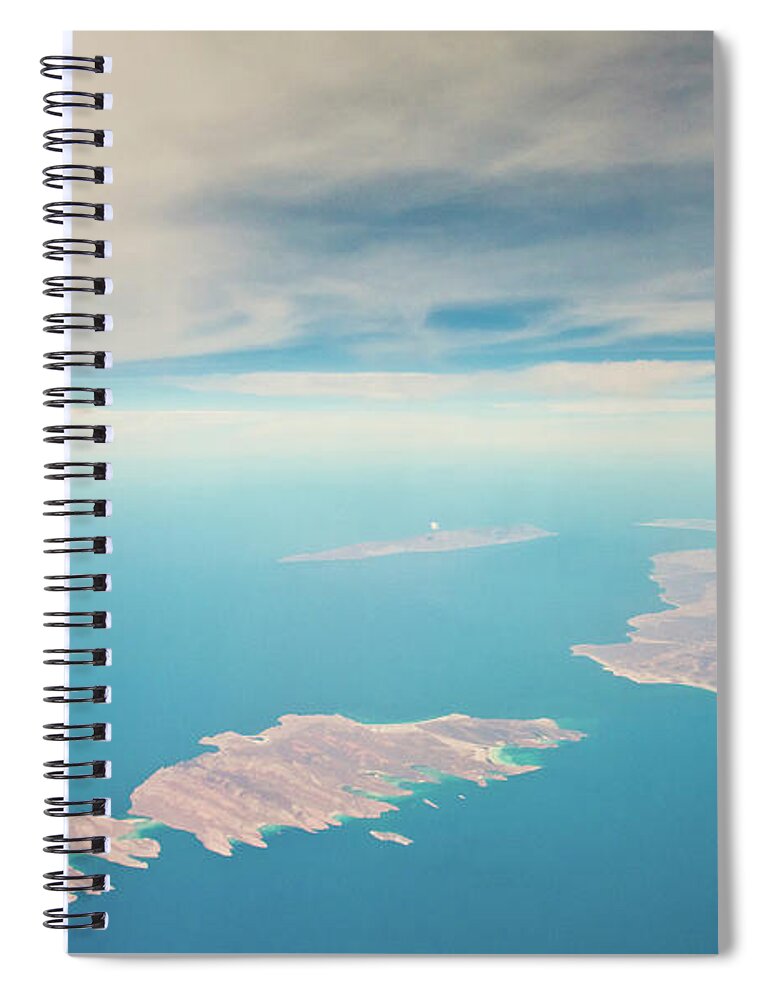 Scenics Spiral Notebook featuring the photograph Mexico Baja From Air by Christopher Kimmel