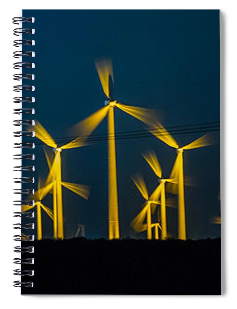 Wind Turbine Spiral Notebook featuring the photograph MI3 Wind Turbines 3 by Scott Campbell
