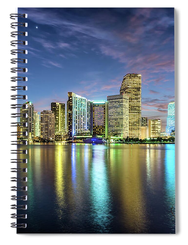 Tranquility Spiral Notebook featuring the photograph Miami Florida by Sky Noir Photography By Bill Dickinson
