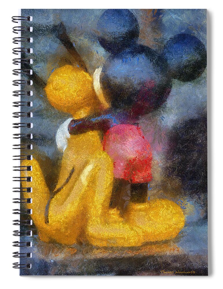Mickey Mouse Spiral Notebook featuring the photograph Mickey Mouse Photo Art by Thomas Woolworth